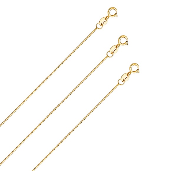 14K Yellow Gold 0.6 mm Box Chain - 24 IN